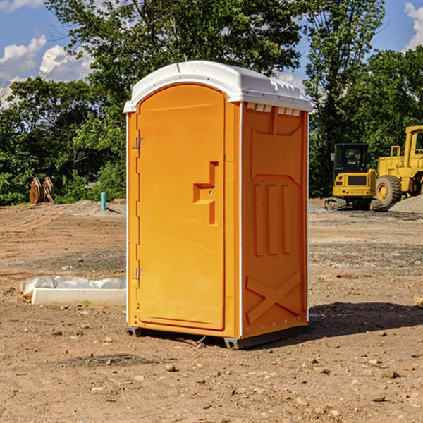 how often are the portable toilets cleaned and serviced during a rental period in Hancock